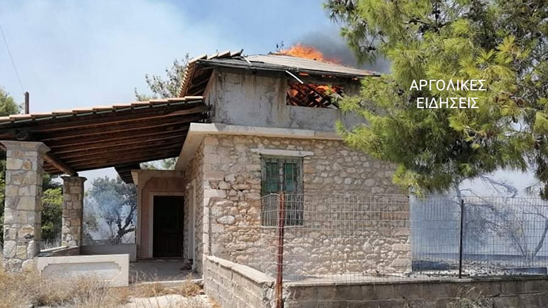 Αργολίδα: Φωτιά στο Δορούφι Ερμιονίδας