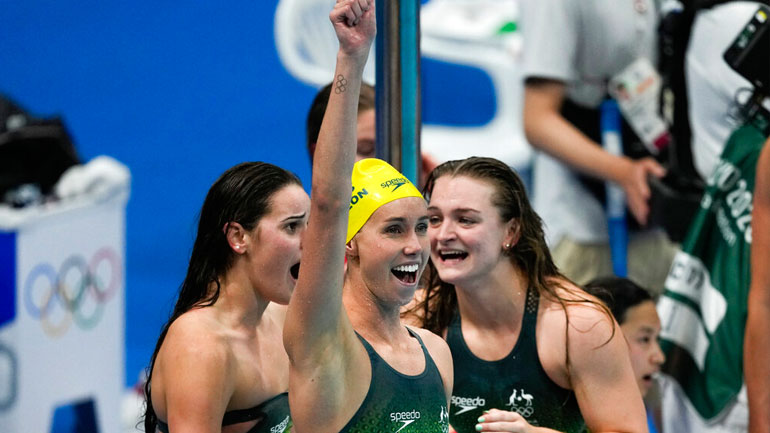 Κολύμβηση: Η Αυστραλία νικήτρια στα 4Χ100μ. μεικτή ομαδική γυναικών με Ολυμπιακό ρεκόρ, έβδομο μετάλλιο η ΜακΚίον