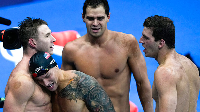 Κολύμβηση: Χρυσό με παγκόσμιο ρεκόρ οι ΗΠΑ στα 4Χ100μ. μεικτή ομαδική ανδρών, πέμπτο χρυσό ο «πυραυλοκίνητος» Ντρέσελ