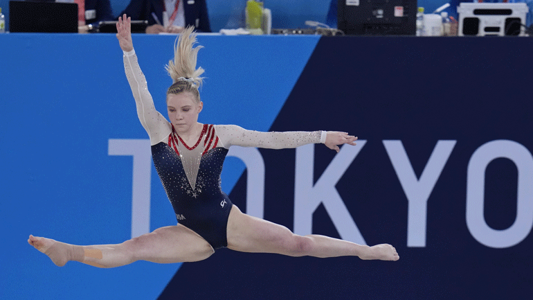 Ενόργανη γυμναστική: Ολυμπιονίκης η Αμερικανίδα, Τζέιντ Κάρεϊ στις ασκήσεις εδάφους