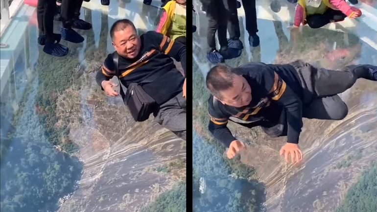 Tρομακτική γυάλινη γέφυρα Tρομακτική γυάλινη γέφυρα