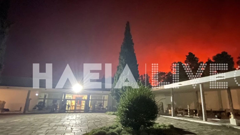 Ηλεία: Ένα χιλιόμετρο από τον αρχαιολογικό χώρο στην Αρχαία Ολυμπία οι φλόγες