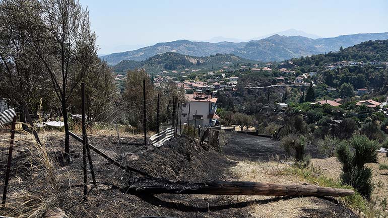 Κηρύχθηκαν σε κατάσταση έκτακτης ανάγκης οι πυρόπληκτες περιοχές της Αχαΐας