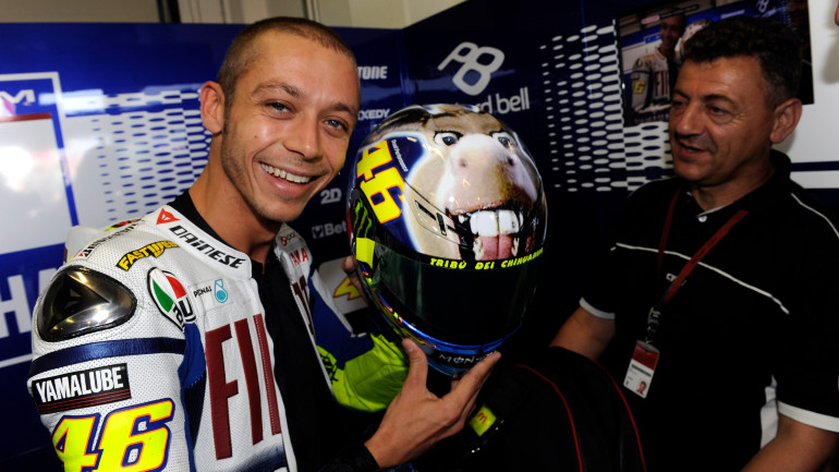 Στο Misano είχε φορέσει τότε το περίφημο κράνος με τον γάιδαρο.