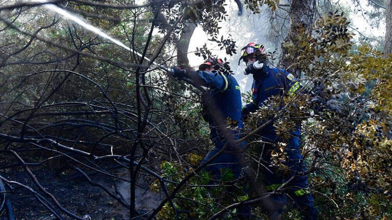 Τρία πύρινα μέτωπα σε περιοχές της Αρχαίας Ολυμπίας