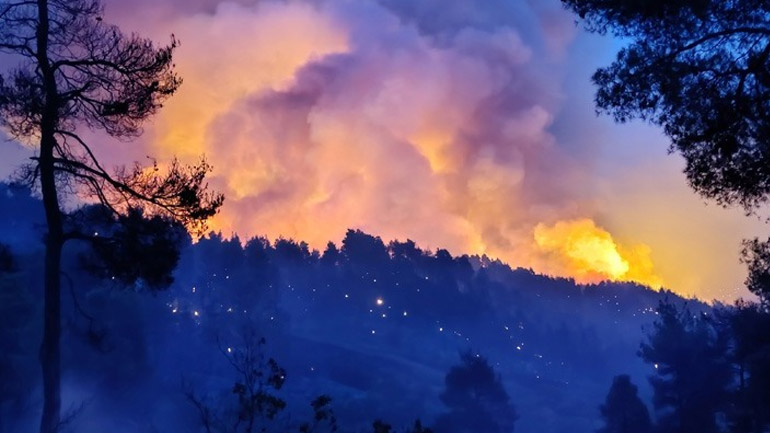 Φωτιά στην Εύβοια: Δοκιμάζονται Ελληνικά, Βασιλικά, Ψαροπούλι