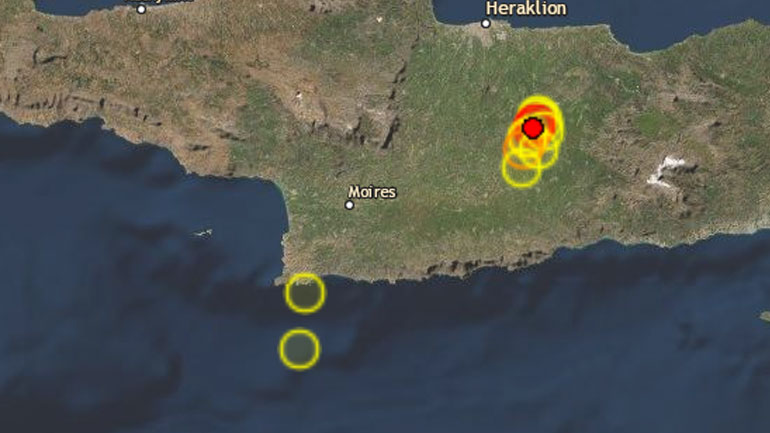 Σεισμός  3,8 Ρίχτερ στην Κρήτη