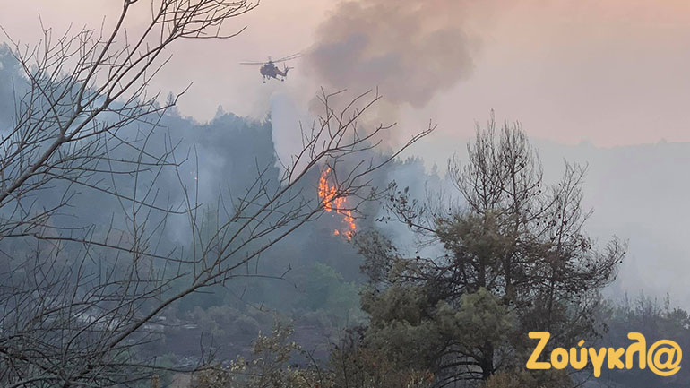 Νέα επικίνδυνη αναζωπύρωση κοντά στη Γαλατσώνα