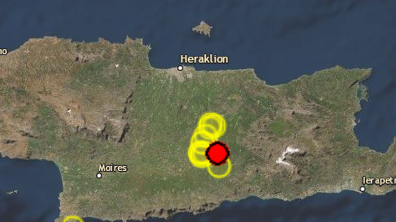 Σεισμός 3,4 Ρίχτερ στην Κρήτη