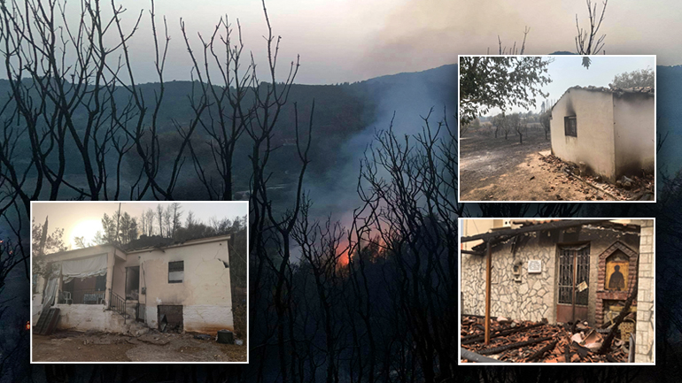 Ολονύχτια μάχη με τις αναζωπυρώσεις στη Γορτυνία