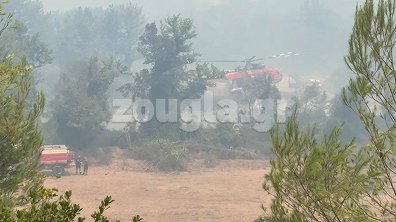 Γορτυνία: Ελικόπτερο Erickson ανεφοδιάζεται από μικρό ποταμό!