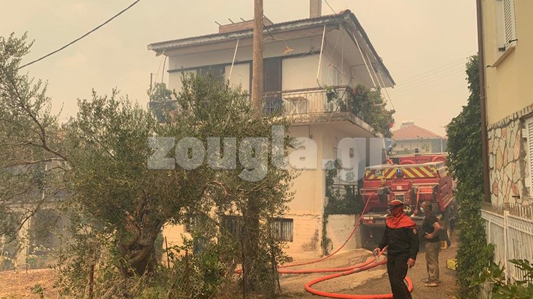 Τα εναέρια μέσα και οι Γάλλοι πυροσβέστες έσωσαν το Nεοχώρι