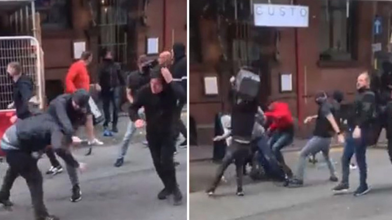 Άγριες συμπλοκές ανάμεσα σε οπαδούς της Μάντσεστερ Γιουνάιτεντ και της Λιντς