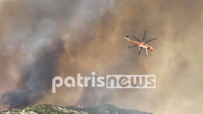 Νέα φωτιά στην Αρχαία Ολυμπία – Έκκληση για εναέρια μέσα