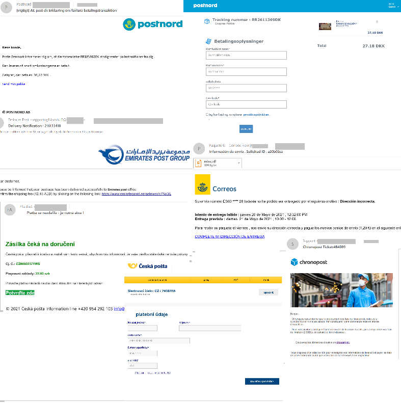 Παραδείγματα δόλιων email από εταιρείες ταχυμεταφορών
