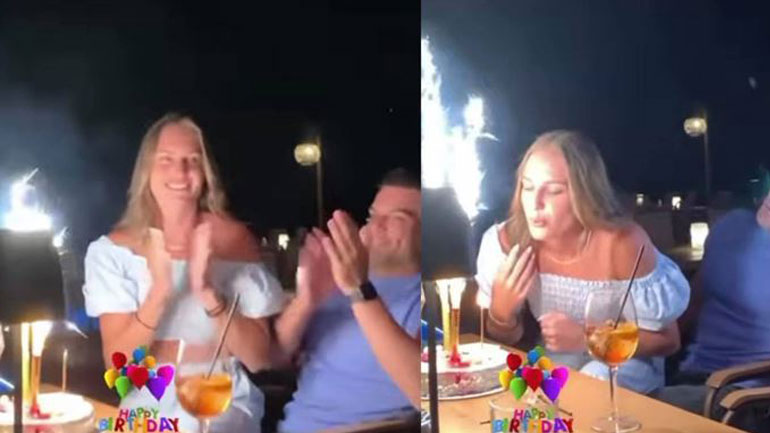 Η Κατερίνα Δαλάκα γιόρτασε τα 29α γενέθλιά της στην αγκαλιά του Δημήτρη Φιντιρίκου