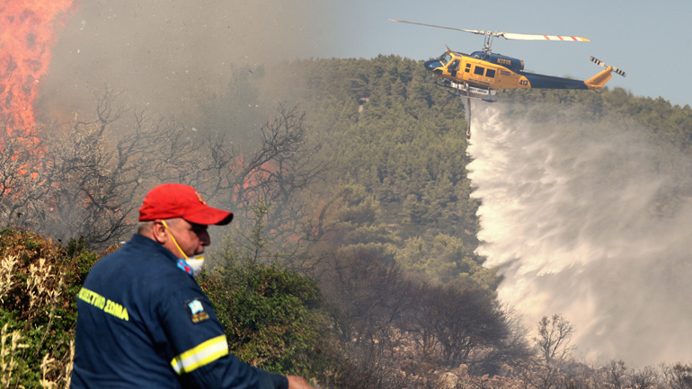 Σε ύφεση η πυρκαγιά στα Βίλια