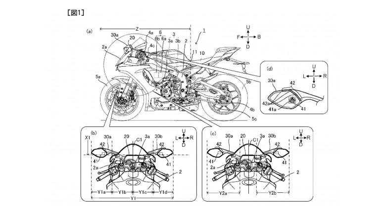 Το ραντάρ εμπρός και πίσω επικοινωνεί με την κεντρική μονάδα της μοτοσικλέτας και δίνει πληροφορίες σε πραγματικό χρόνο.