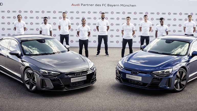 Με Audi e-tron GT θα κυκλοφορούν οι ποδοσφαιριστές της FC Bayern