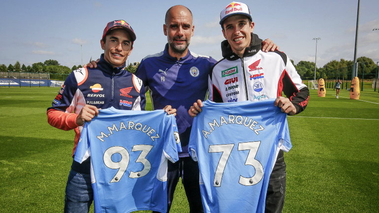 Όταν ο Marc Marquez συνάντησε τον Pep Guardiola