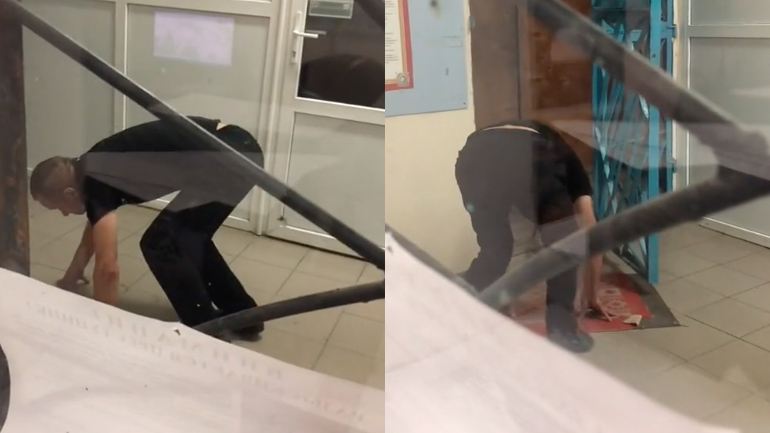 Άνδρας προσπαθεί να αποδράσει από το κρατητήριο