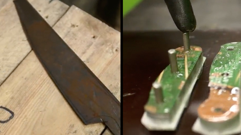 Μαχαίρι από μια ηλεκτρονική πλακέτα