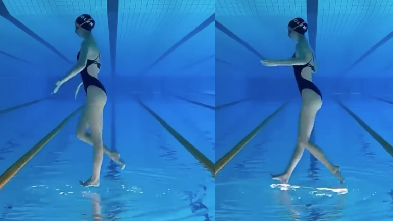 Μoonwalk σε μια πισίνα