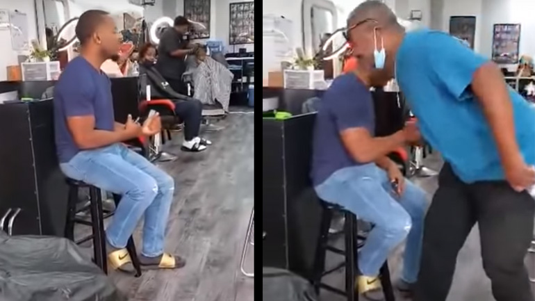 Παράσταση σε κομμωτήριο