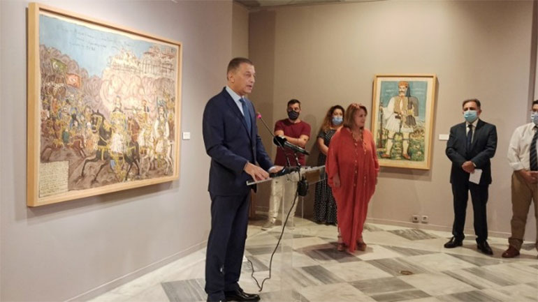 Εγκαινιάστηκε η έκθεση με έργα του «ζωγράφου της Επανάστασης του ’21» Θεόφιλου