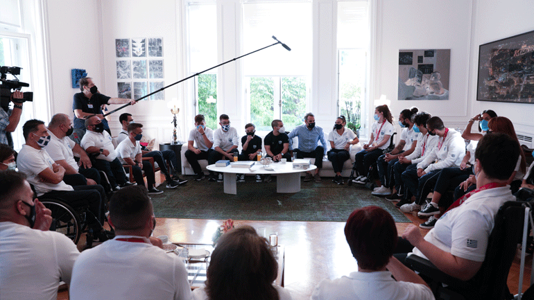 Στο Μέγαρο Μαξίμου τα μέλη της Ελληνικής αποστολής των Παραολυμπιακών Αγώνων του Τόκιο