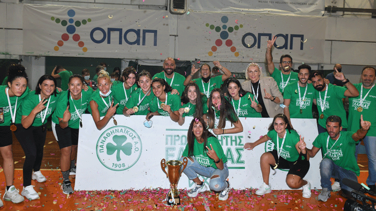 Mπάσκετ γυναικών: Η απονομή του τίτλου στον πρωταθλητή Παναθηναϊκό