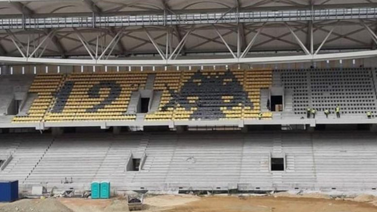 ΑΕΚ: Σχηματίστηκε και ο δικέφαλος στην εξέδρα της «Αγια-Σοφιάς»