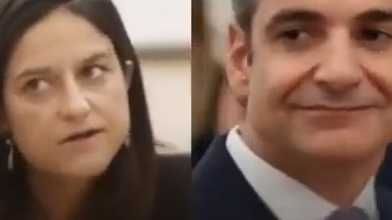 Ο Κυριάκος Μητσοτάκης και η Νίκη Κεραμέως μετά το εμβόλιο