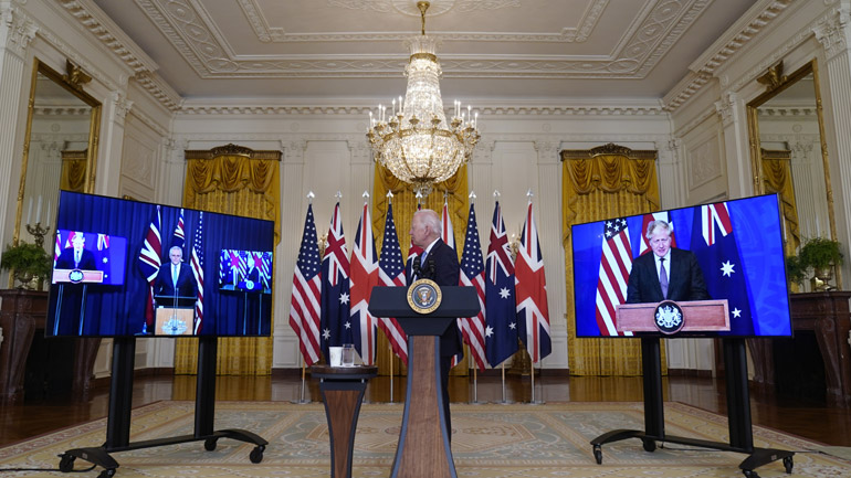 AUKUS: Κοινό μέτωπο ΗΠΑ, Βρετανίας και Αυστραλίας απέναντι στην Κίνα