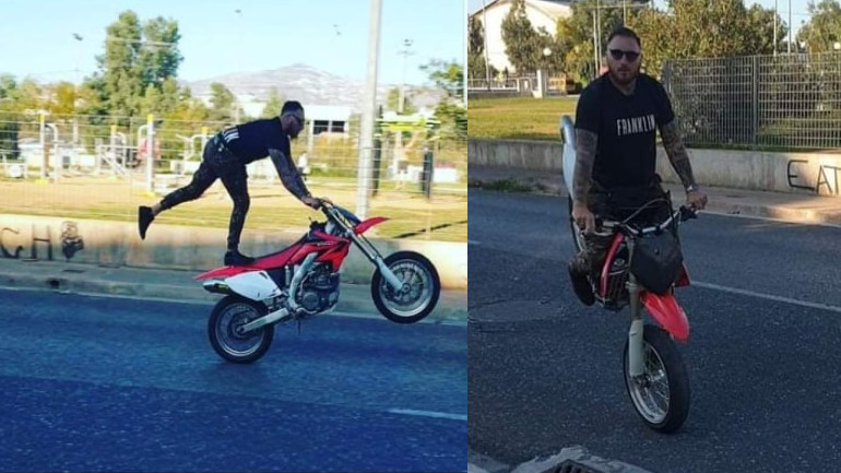 Με το Honda CRF450 στον έναν τροχό... εμπρός ή πίσω.