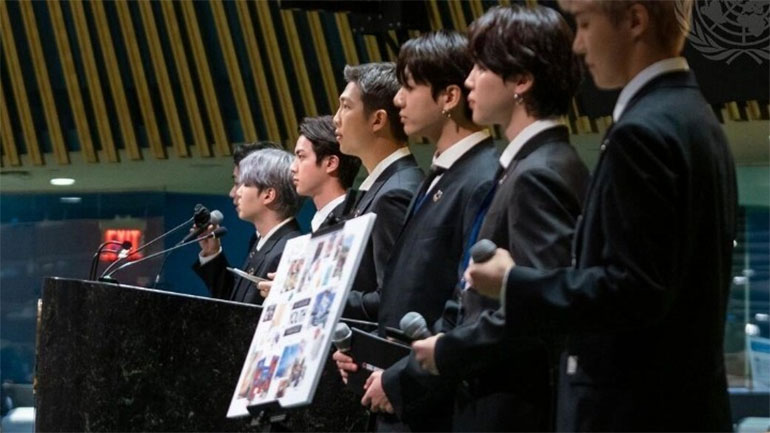 Οι BTS στην ομιλία τους στη συνεδρίαση της Γενικής Συνέλευσης του ΟΗΕ