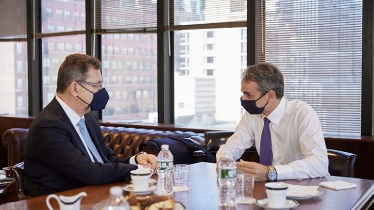 Συνάντηση Μητσοτάκη – Μπουρλά στη Νέα Υόρκη