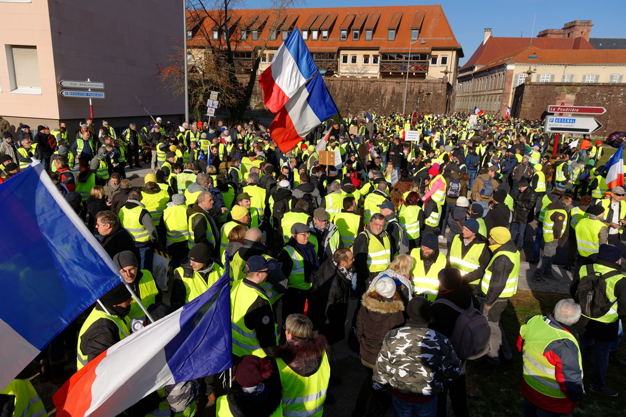Φωτογραφία από διαδηλώσεις στη Γαλλία 