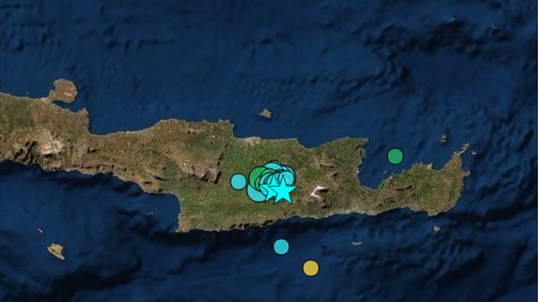 Νέος ισχυρός σεισμός 5,4 Ρίχτερ στην Κρήτη – Κατέρρευσαν κτίσματα
