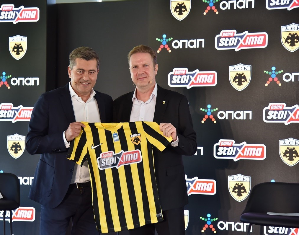 Οδυσσέας Χριστοφόρου, Αναπληρωτής Διευθύνων Σύμβουλος ΟΠΑΠ, Γιώργος Κοσμάς, Διευθύνων Σύμβουλος και Α’ Αντιπρόεδρος ΠΑΕ ΑΕΚ