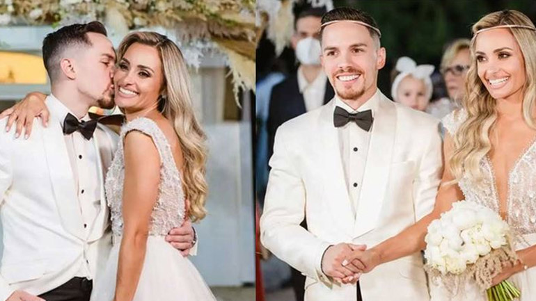 Λευτέρης Πετρούνιας – Βασιλική Μιλλούση: Οι επίσημες φωτογραφίες από τον θρησκευτικό τους γάμο