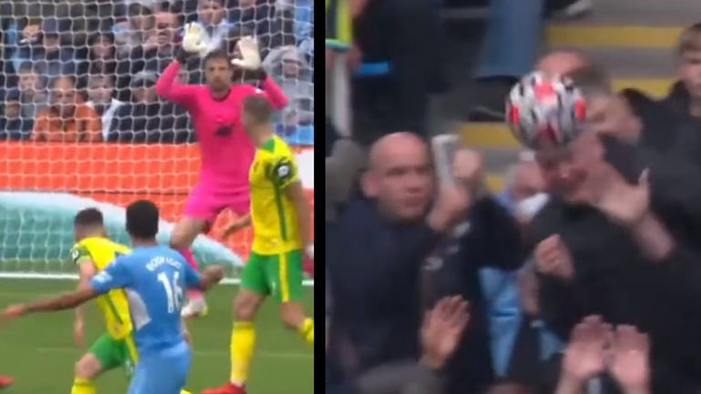 Oπαδός αποκρούει τη μπάλα με μια κεφαλιά σαν pro