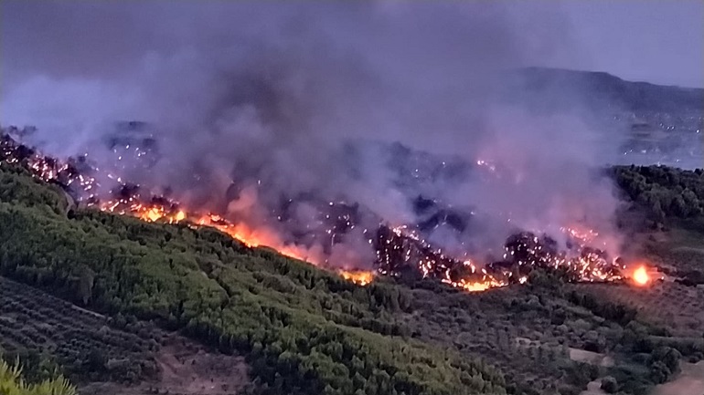 Υπό μερικό έλεγχο η πυρκαγιά στο Πρινάρι Ηλείας