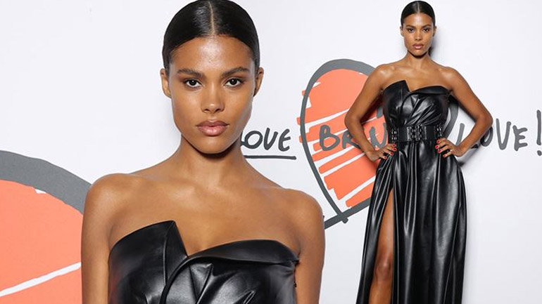 «Love Brings Love»: Η chic and sexy εμφάνιση της Tina Kunakey με leather dress