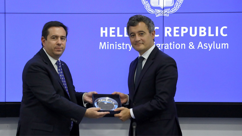 Συνάντηση Ν. Μηταράκη, με τον υπουργό Εσωτερικών της Γαλλίας, Ζ. Νταρμανέν