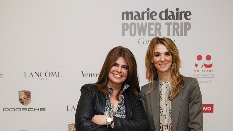 Η Μάιρα Πασσιά Corporate Affairs Manager ΜΟΤΟΔΥΝΑΜΙΚΗ με την Ελπίδα Φιλιππίδου Marketing Manager Porsche Hellas