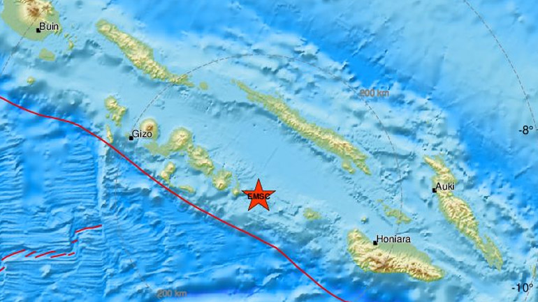 Σεισμική δόνηση 6,4 Ρίχτερ στα Νησιά Σολομώντα