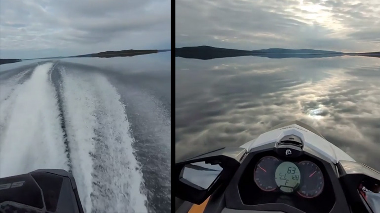 Oπτική ψευδαίσθηση σε μια λίμνη