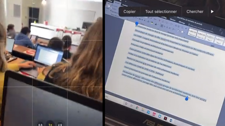 Κλέβοντας τις σημειώσεις του μπροστινού στο πανεπιστήμιο