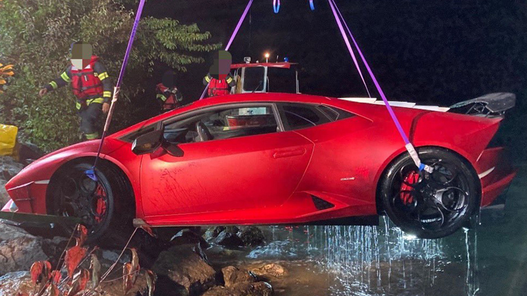 Πως ο οδηγός της πανέμορφης Lamborghini την … έστειλε στη λίμνη